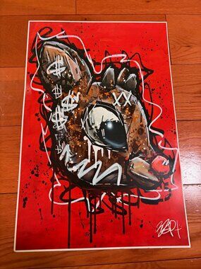 Graffiti Style Money Rabbit Pop Art Print - Signed Urban Street Art Wall Decor
